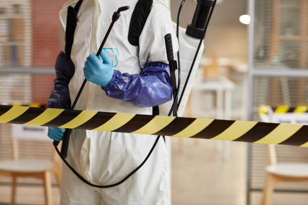 Professional Sewage Cleanup technician working in Brussels, WI
